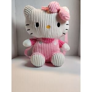 Sanrio Hello Kitty 13” Plush Toy & Kids Backpack Pink Outfit Corduroy
